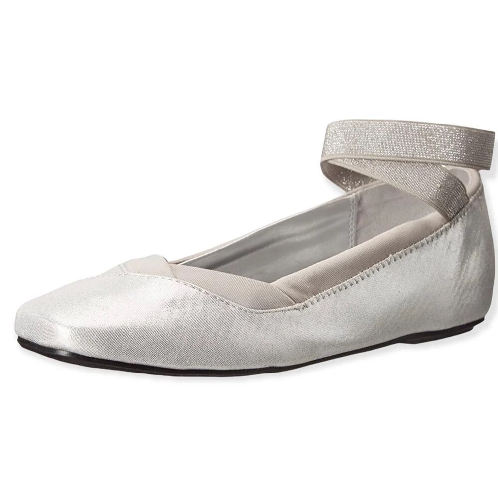 Hush Puppies Girls Silver Strappy Gemma Ballet Flat